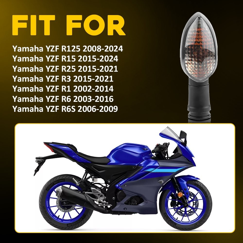 2-20 Front/Rear Turn Signal Light Indicator For YAMAHA YZF R25 R3 R15 R1 R6 R125