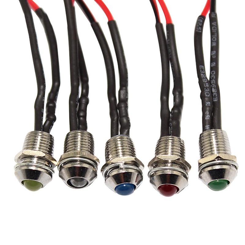 5pcs Auto LED Indicator Lights Dashboard Lamp 12V Driving Beam Luminous Bulb Set