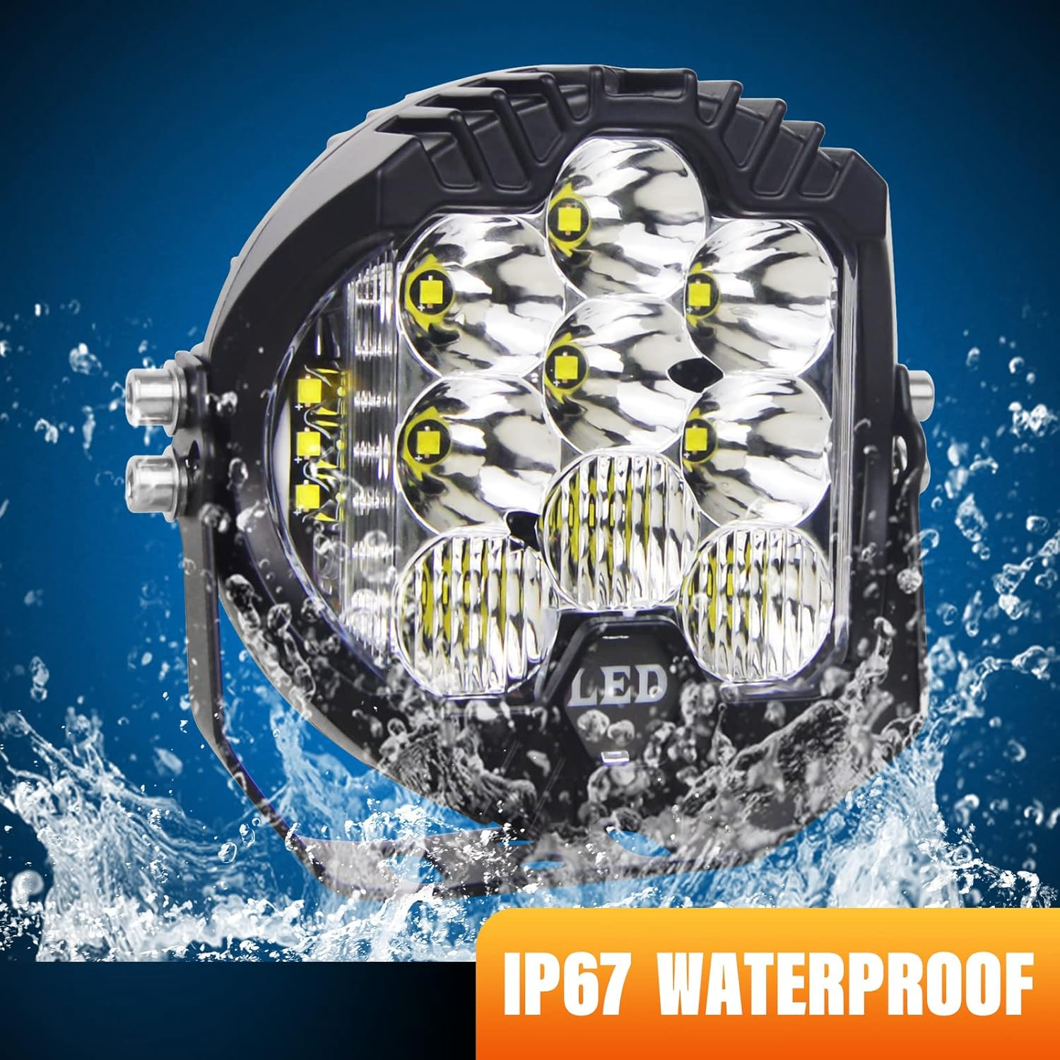 5″ inch Round 720W Led Work Light Pods Offroad Flood Lights Fog ATV UTV Tractor