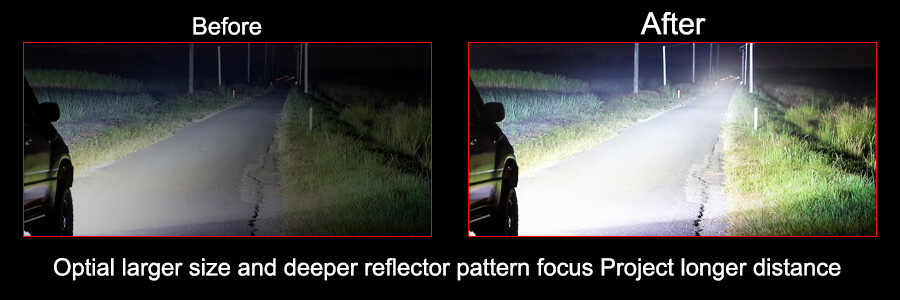 Pair 2.6Inch Led Driving Light Pods Spot Beam Off Road ATV Truck Deep Reflector