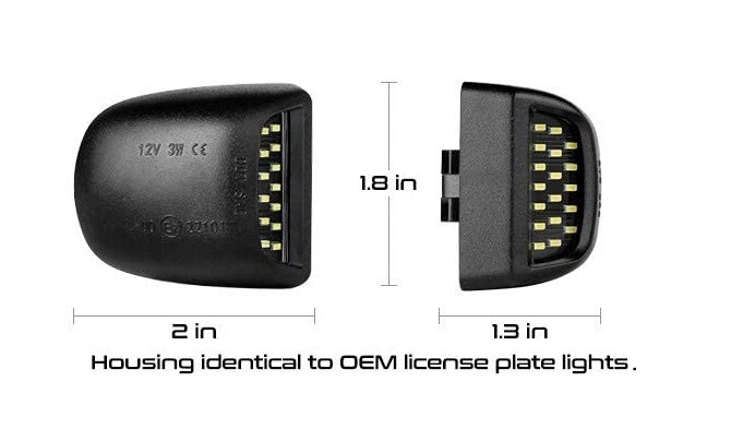 Rear License Plate LED Light Fit Chevrolet Silverado GMC Sierra 1500 2500 99-14