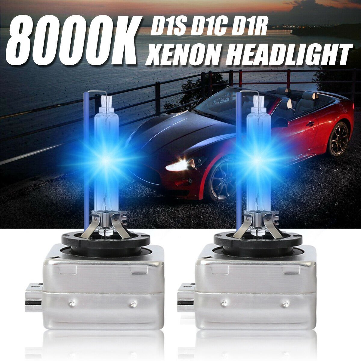 D1S HID Xenon Bulbs 8000K for Cadillac Escalade ESV EXT 2003-14 Headlight Hi/Lo