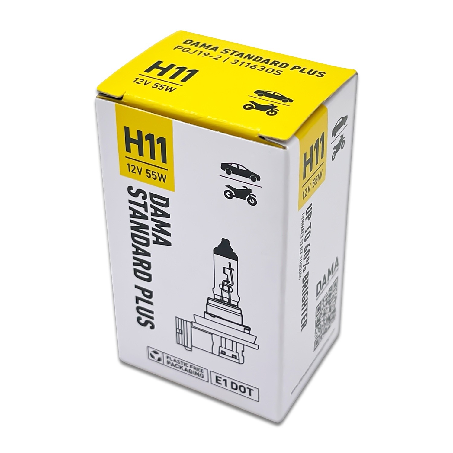 H11 Halogen Headlight Bulbs Low Beam Fog Light Replacement Pair 55W 12V DOT 2X