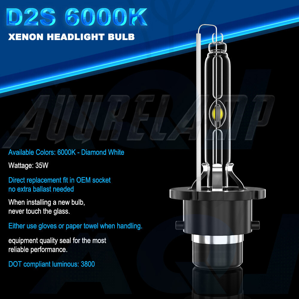 NEW Set of OEM D2S Xenon Headlight Bulb D2S HID Bulbs Set 4500k 5500k 6500k
