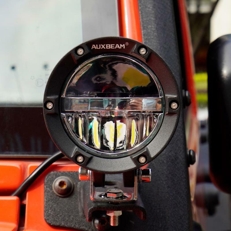 Round 4 inch Front Bumper LED Work Light Pods for Yamaha Grizzly 700 Headlight