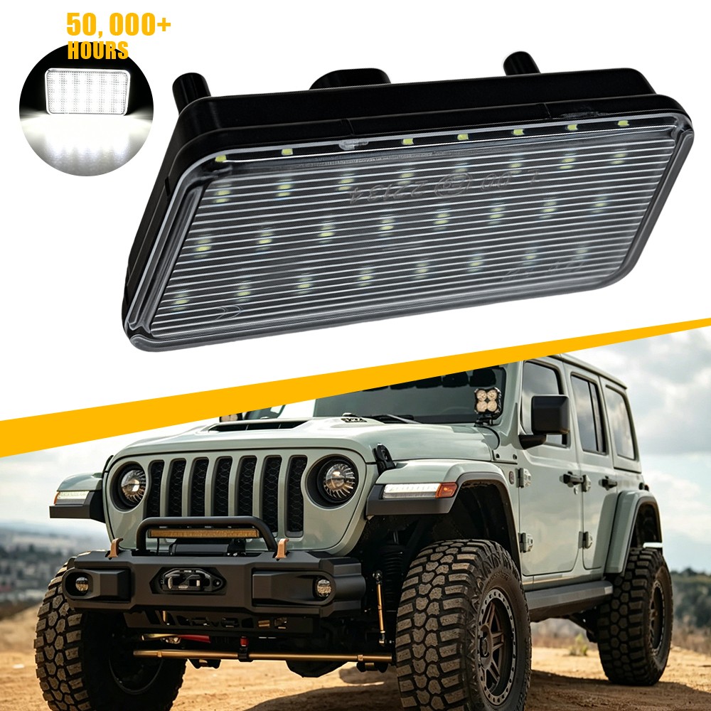Clear White LED License Plate Light Lamp For Jeep 2018 19 20-up Wrangler JL EPY