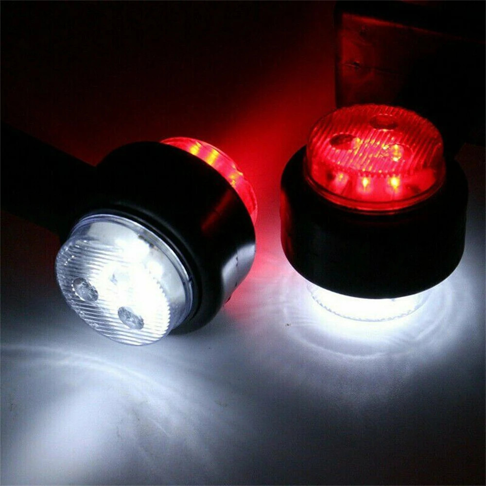 2×8-Led Side Marker Lights Stalk Outline CARAVAN Lamp Trailer Truck 12/24V