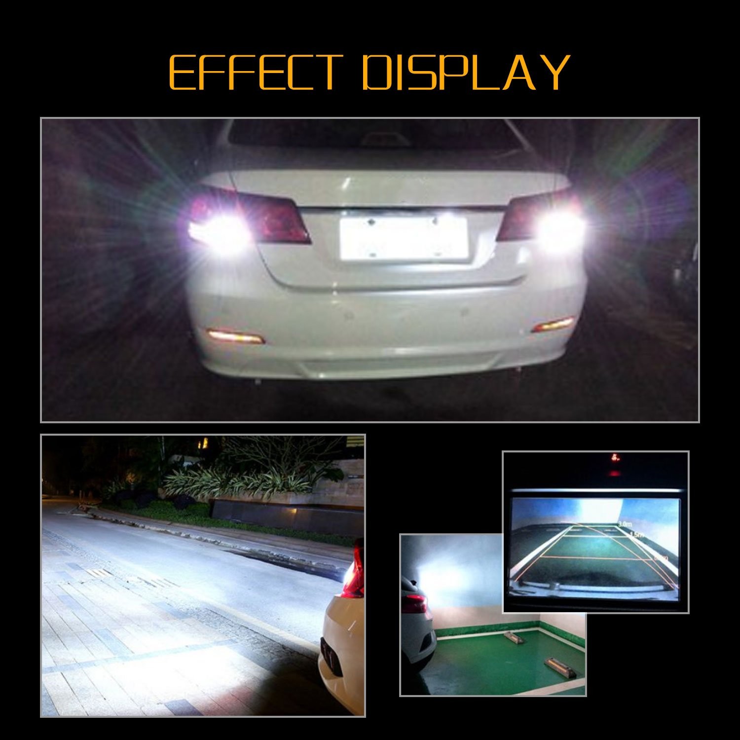 2X Reverse Backup Lights 3057 3157 4057 WHITE High Power LED Bulbs 2800LM 144H F
