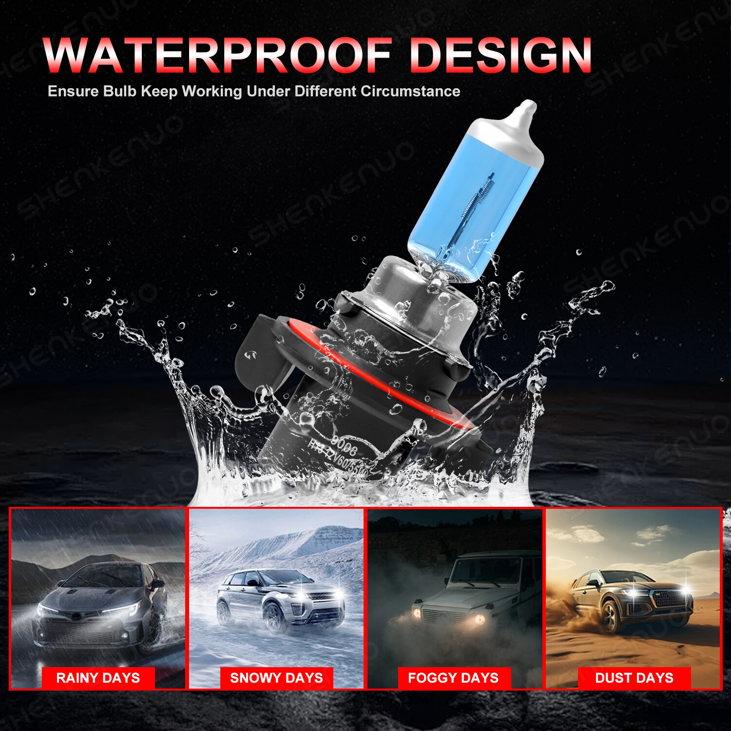 H13 9008 9145 Halogen Headlight Fog Light Bulbs For RAM 1500 2500 3500 2011-2012