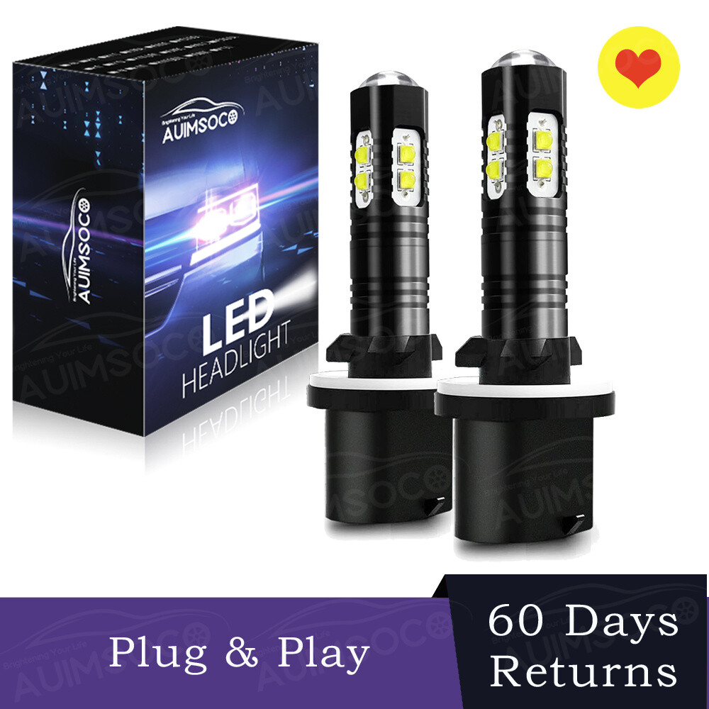 880 899 LED Fog DRL Light Bulbs 4000LM High Power 8000k Pure White Set of 2
