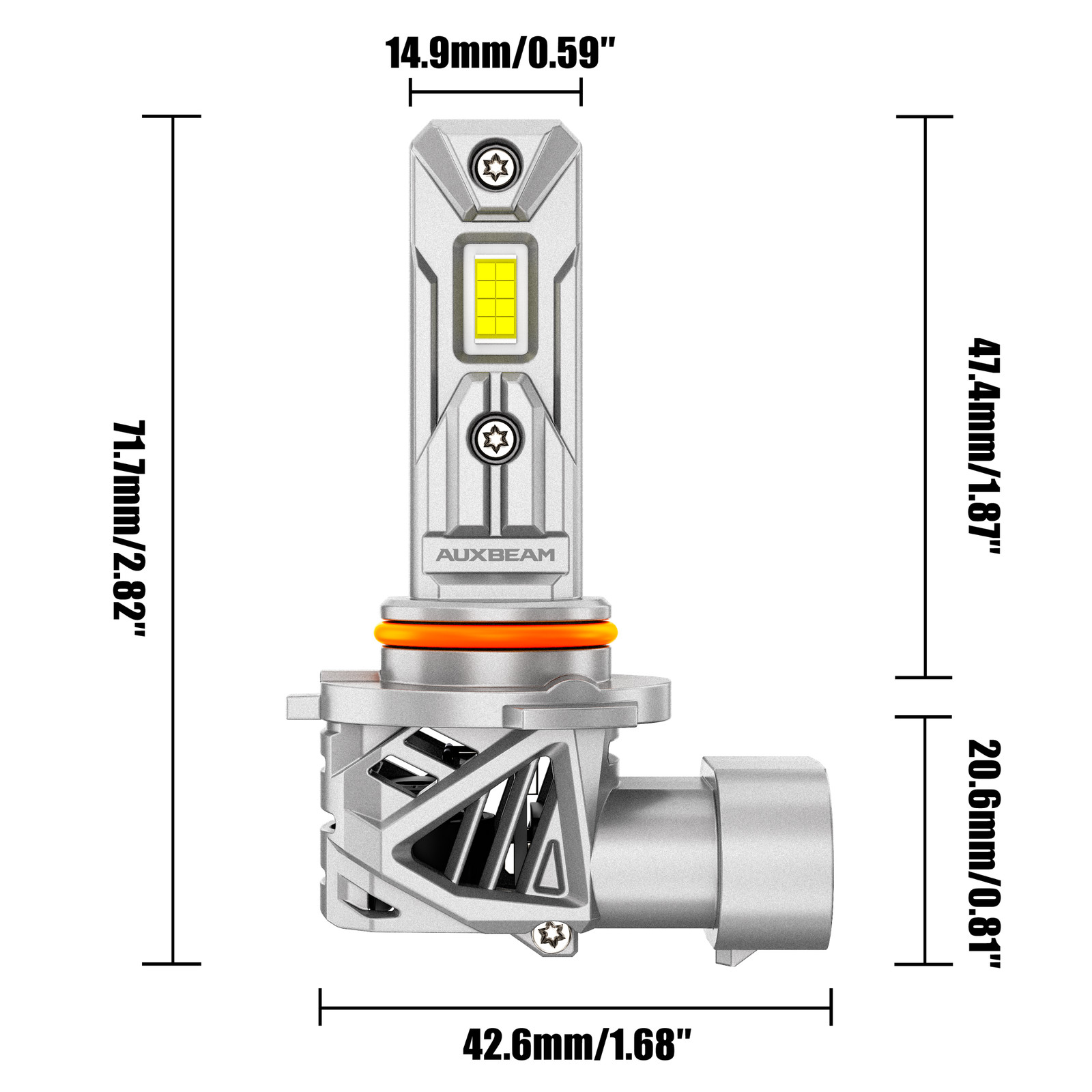 AUXBEAM 9005 LED Headlight Super Bright Bulbs Kit 6500K White 28000LM High Beam