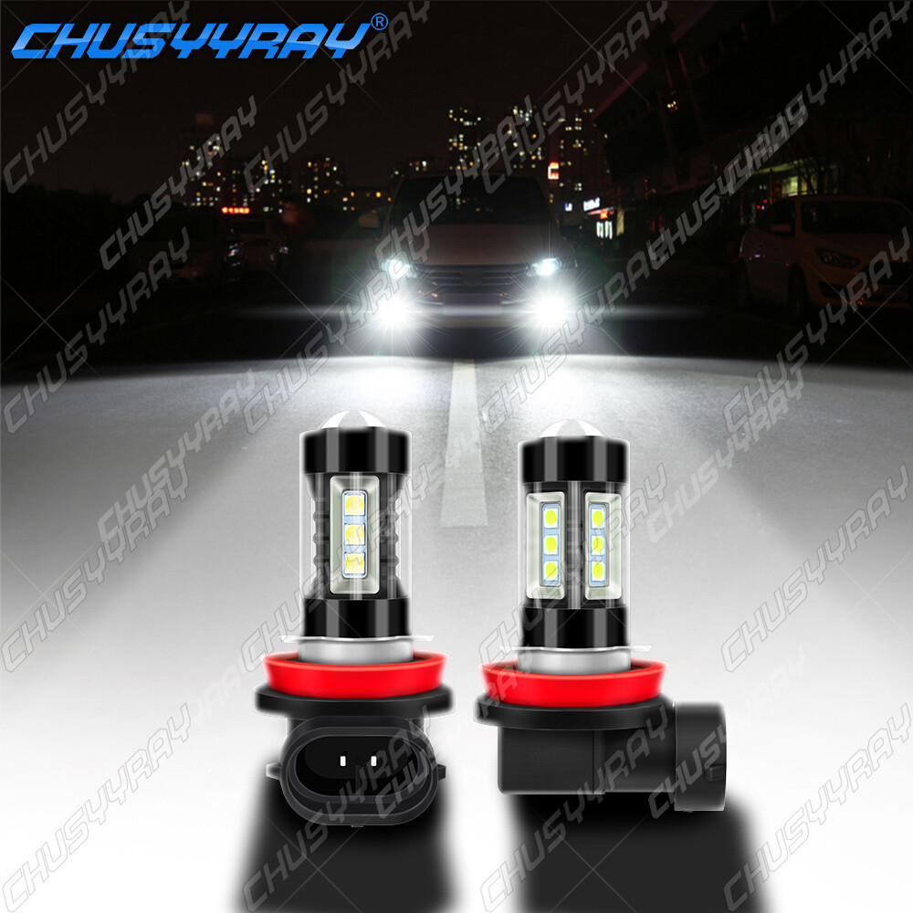 H11 H8 H9 160W High Power 6000K HID White LED Fog Light Bulbs Driving Lamp DRL