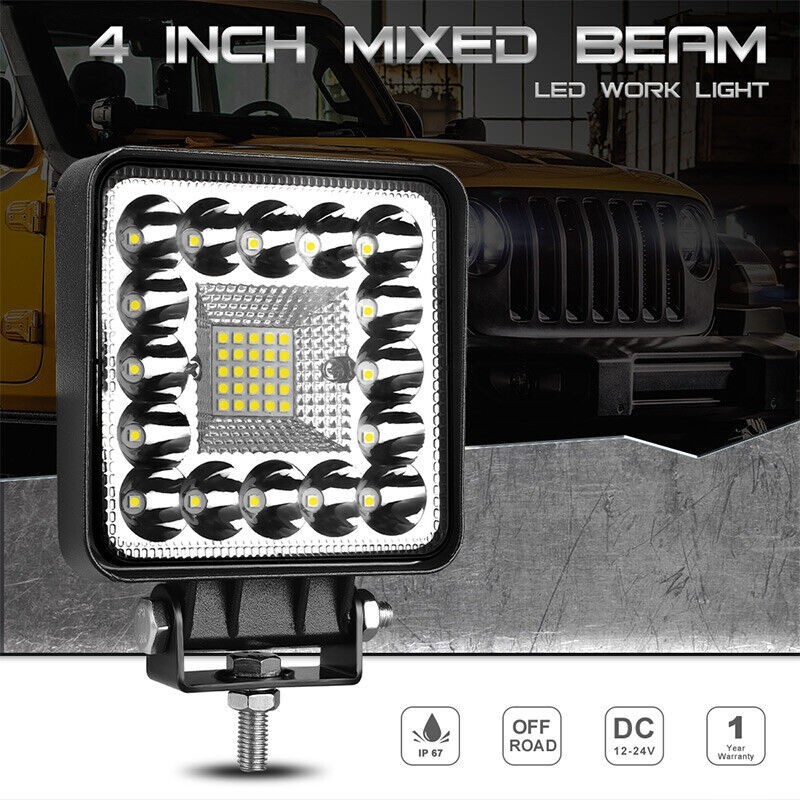 Automobile Lamp LED Work Light 50000 Hours 82W Per Light 6000K White Brand New