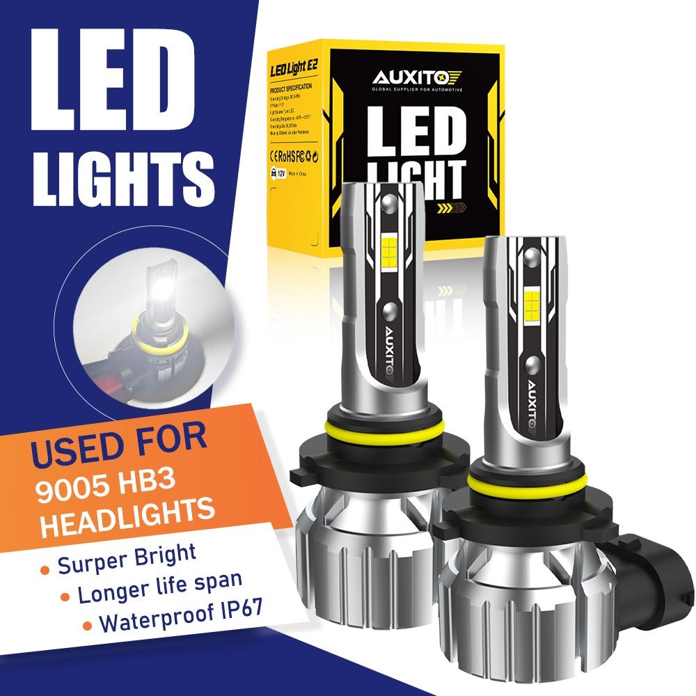 AUXITO CANBUS 40000LM 6500K White 60W HB3 9005 LED Headlight Bulb High Low Beam