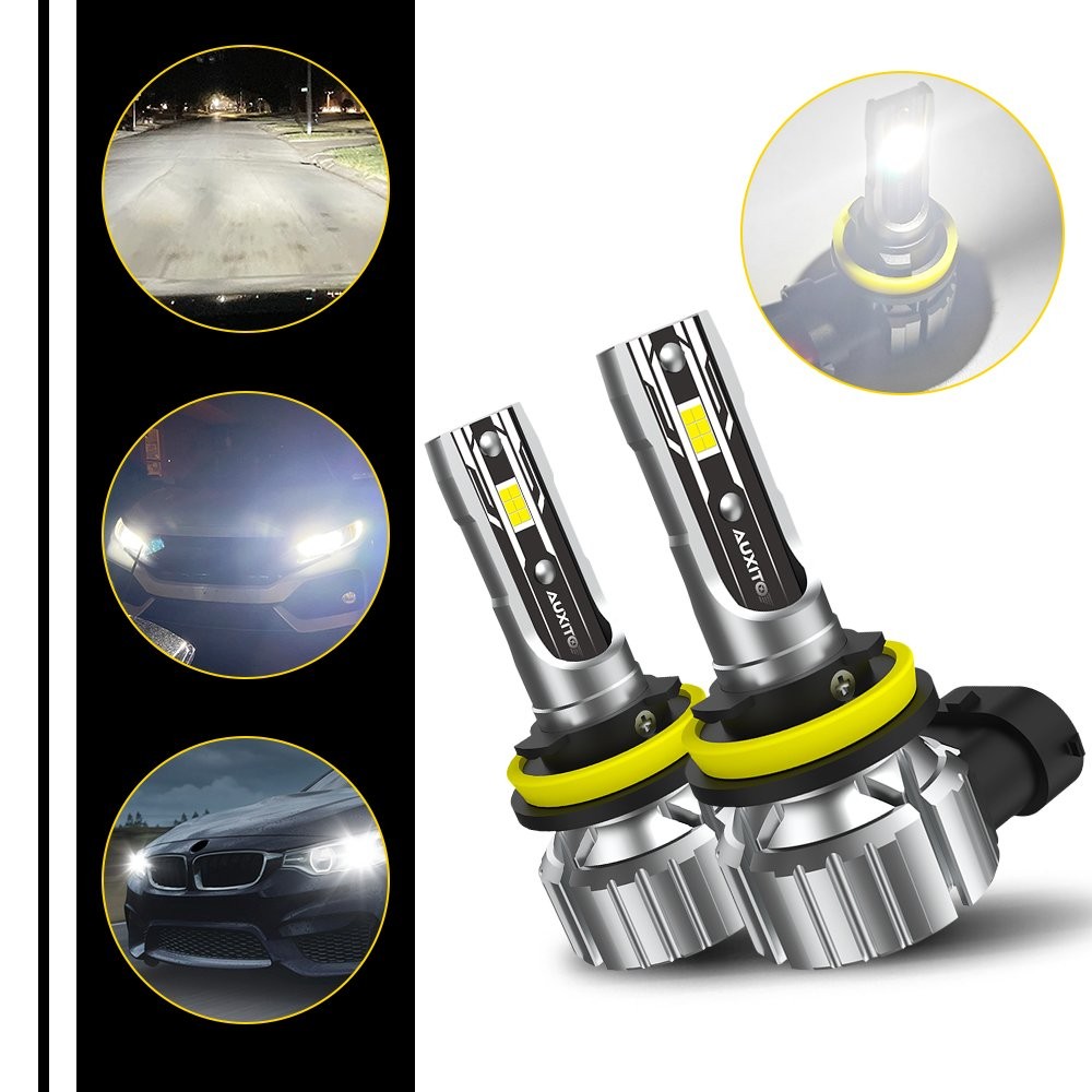 H11 Fog Light DRL LED Headlight Bulbs Kit High Low Beam 6500K White 100W AUXITO