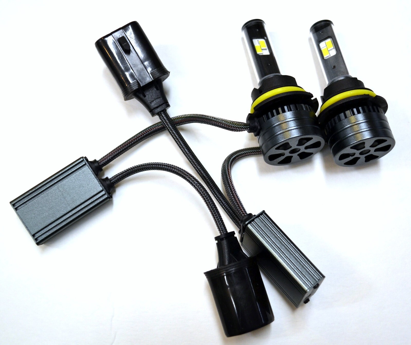 LED Kit F15 140W 9007 HB5 4300K Stock Two Bulbs Head Light Plug Play Replacement