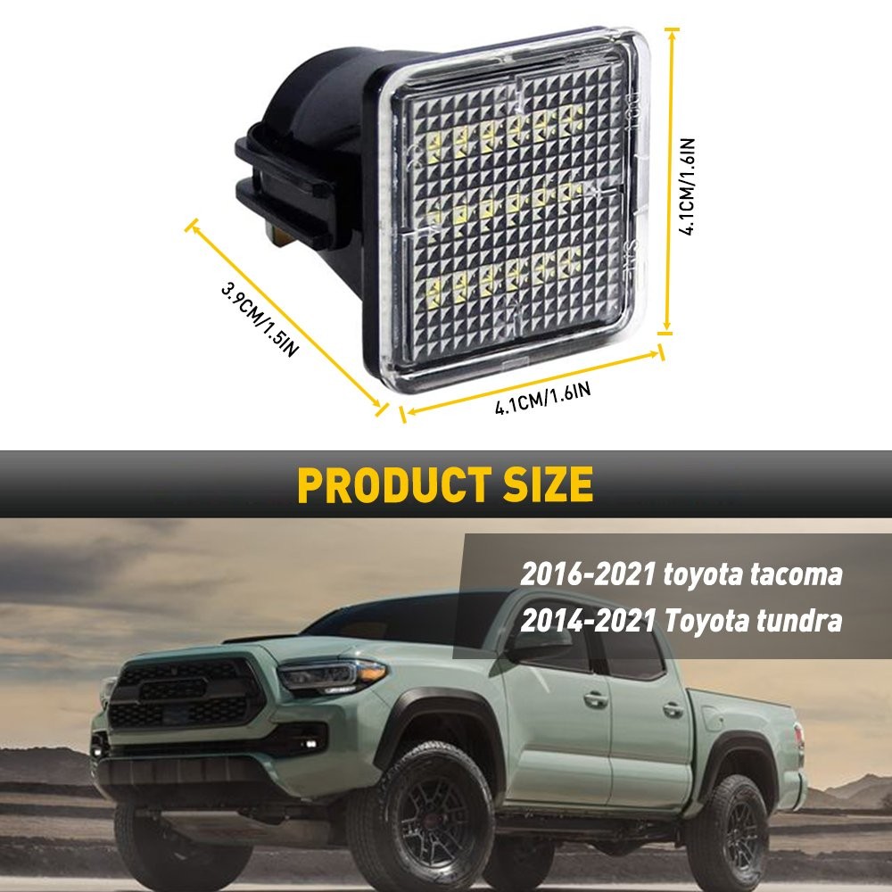 For Toyota Tundra Tacoma Super White 18 SMD LED License Plate Lamp Light 2PCS