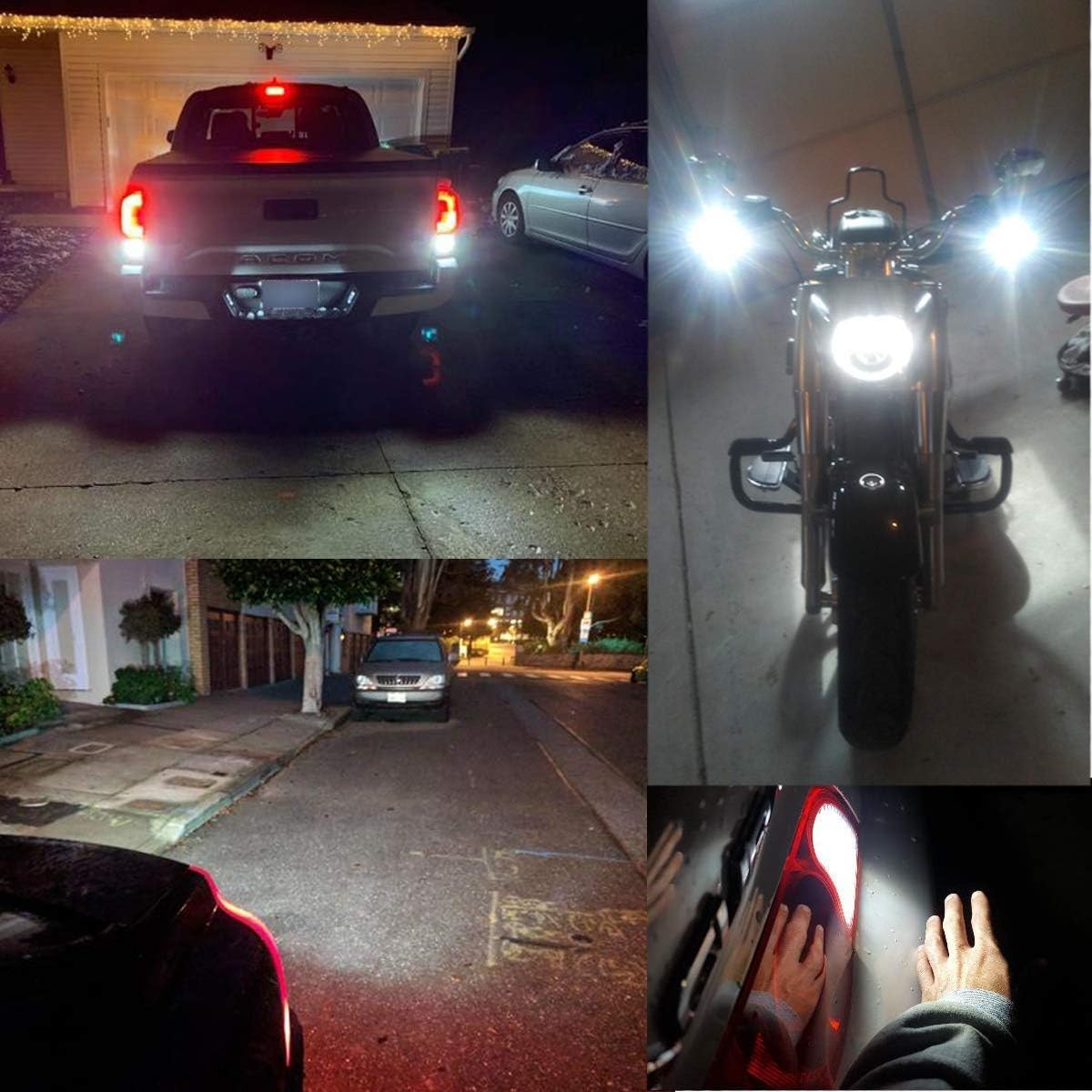 2 Blinding Brite LED headlight bulbs for Deere 415 420 425 445 455 mower tractor