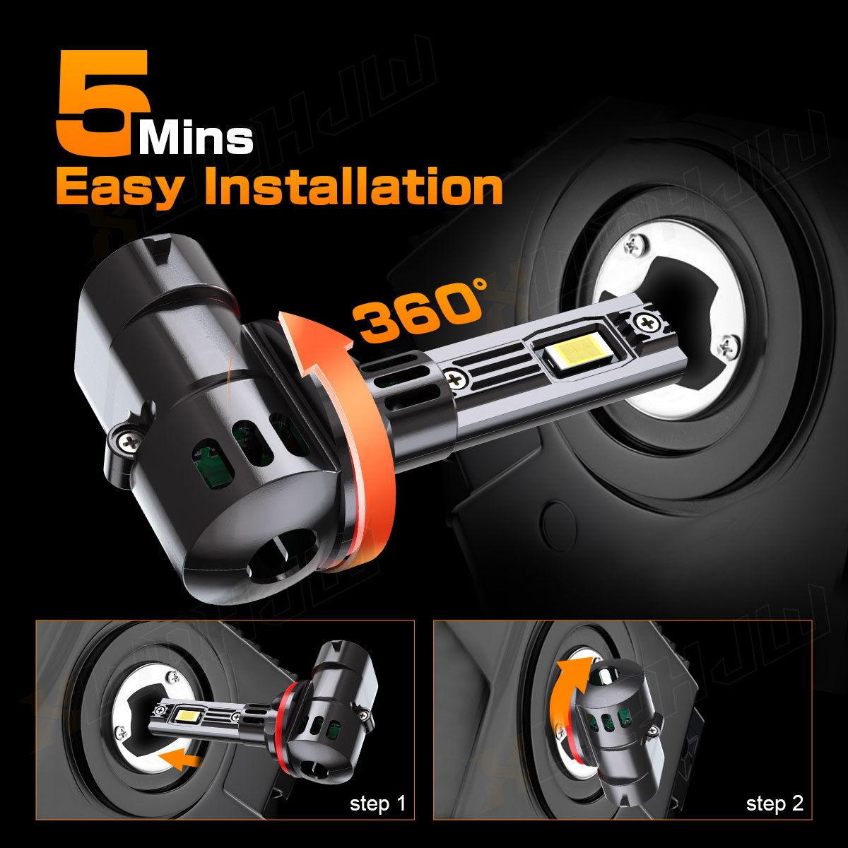2 Super Brite LED light bulb for Polaris ATV 2009 For SPORTSMAN 500 headlight