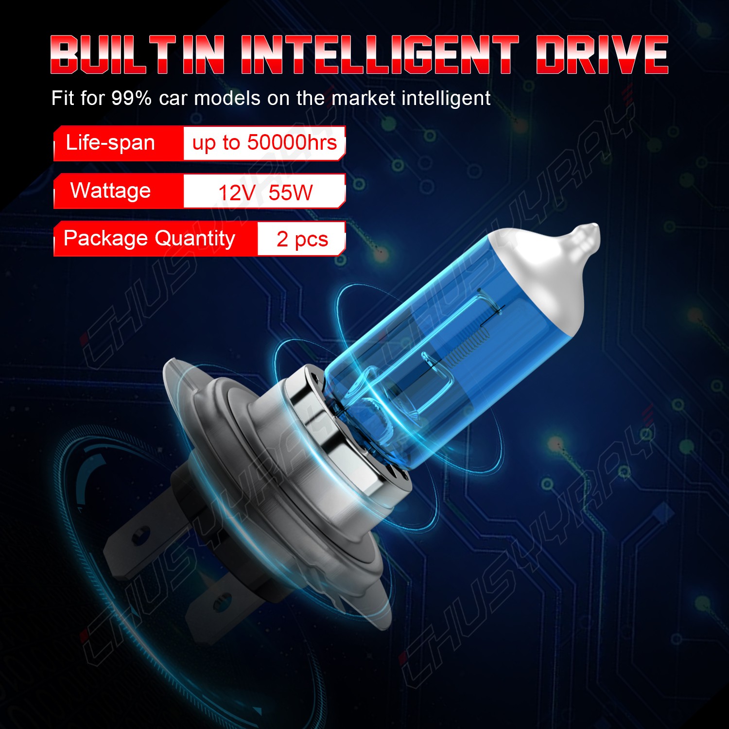 H11 H7 Halogen Headlight Super Bright Bulbs Kit 5000K White 4000LM High/Low Beam