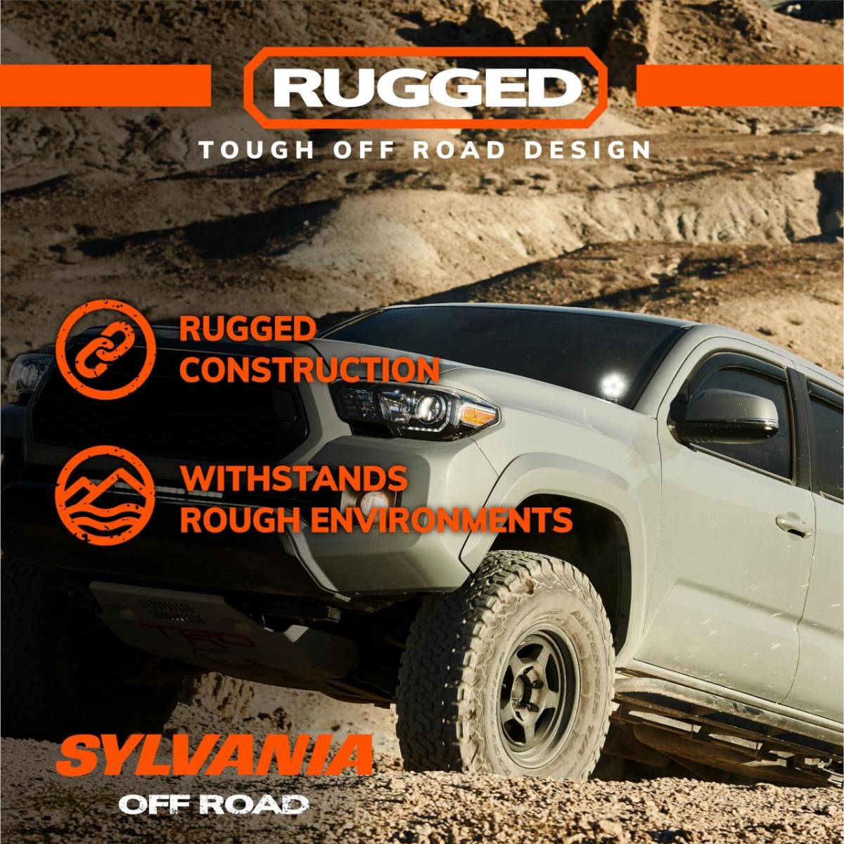 SYLVANIA Rugged 3 Inch Round LED Light Pods | LIFETIME Limited Warranty | Flood