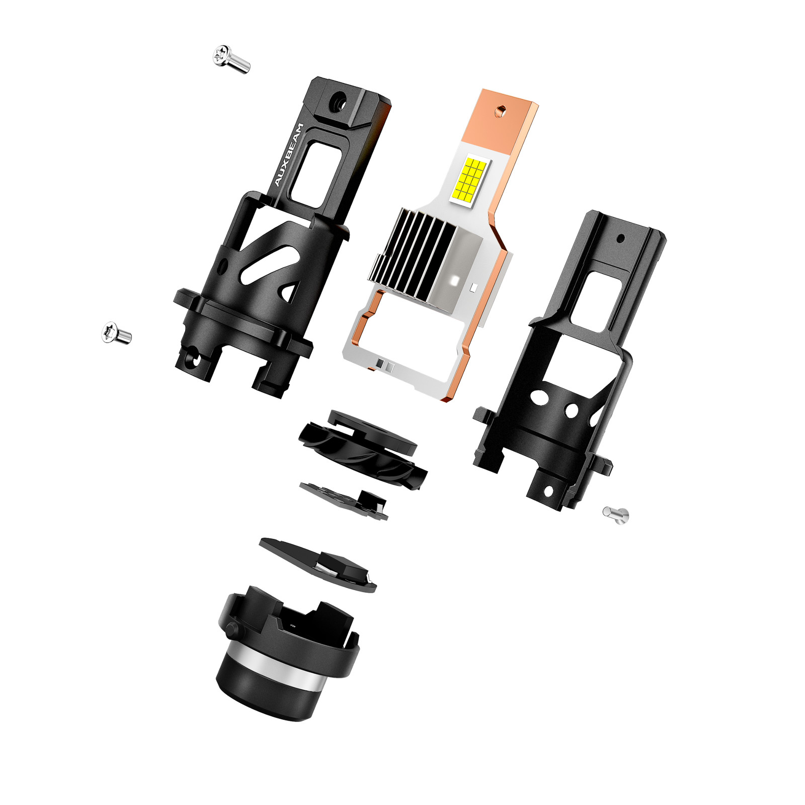 AUXBEAM D2C D2S D2R 6500K LED Headlight Bulbs Replace HID Xenon High/Low Beam 2x