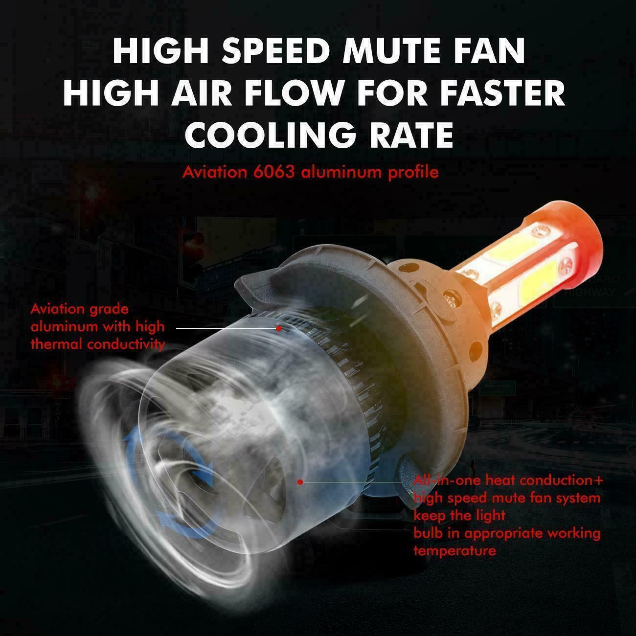 6000K LED Headlight Fog Light Bulbs For 2006 2007 08 Dodge Ram 1500 2500 3500 4X