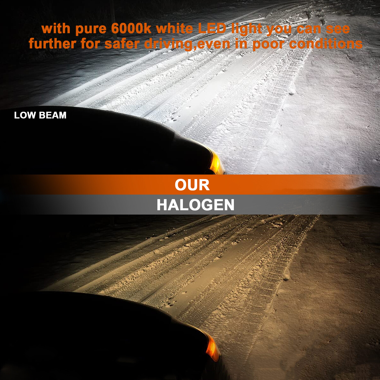 For Ford Focus 2000-2004 H4 6000K 2X LED Headlight High Low Beam Bulb Kits US