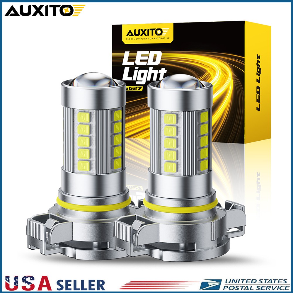 AUXITO CANBUS 2504 5202 LED Fog Light Bulbs 6500K White Extremely bright 2-20X