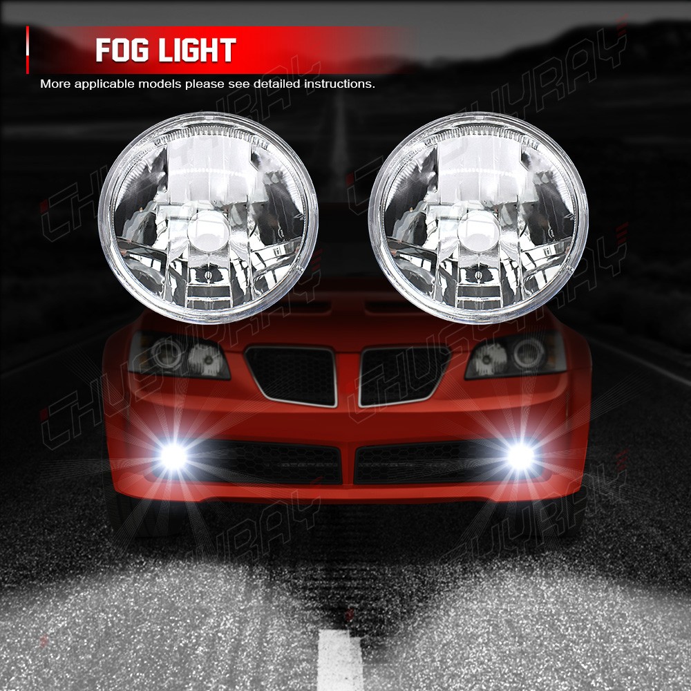 For GMC Yukon 2007 2008-2014 Fog Lights Front Bumper Lamp Clear Lens H16 5202