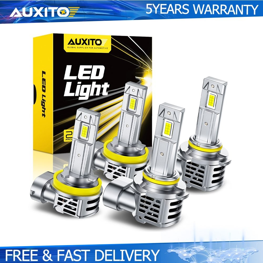 H11 9005 LED Headlight KIT Combo Bulbs High Low Beam Super Bright White 4-40X