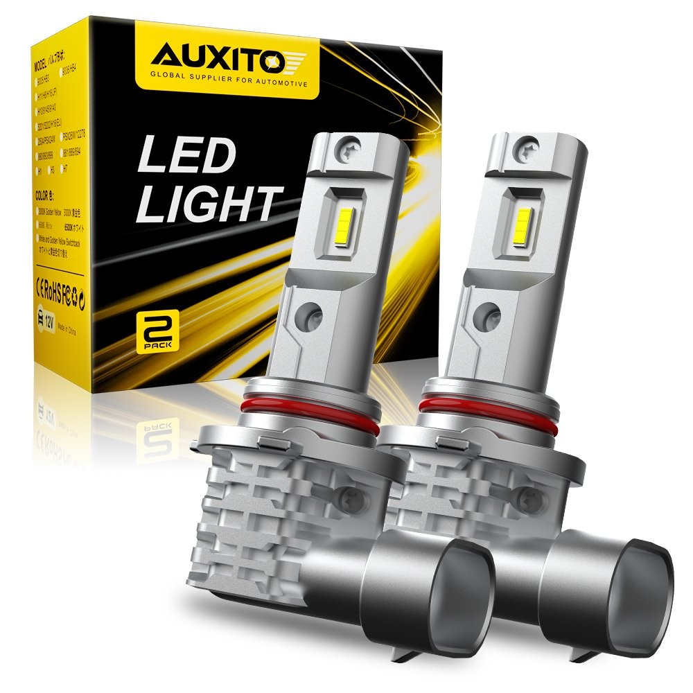 Pair AUXITO 9005 Headlight LED High Low Beam Bulb Bright Super CANbus High Power