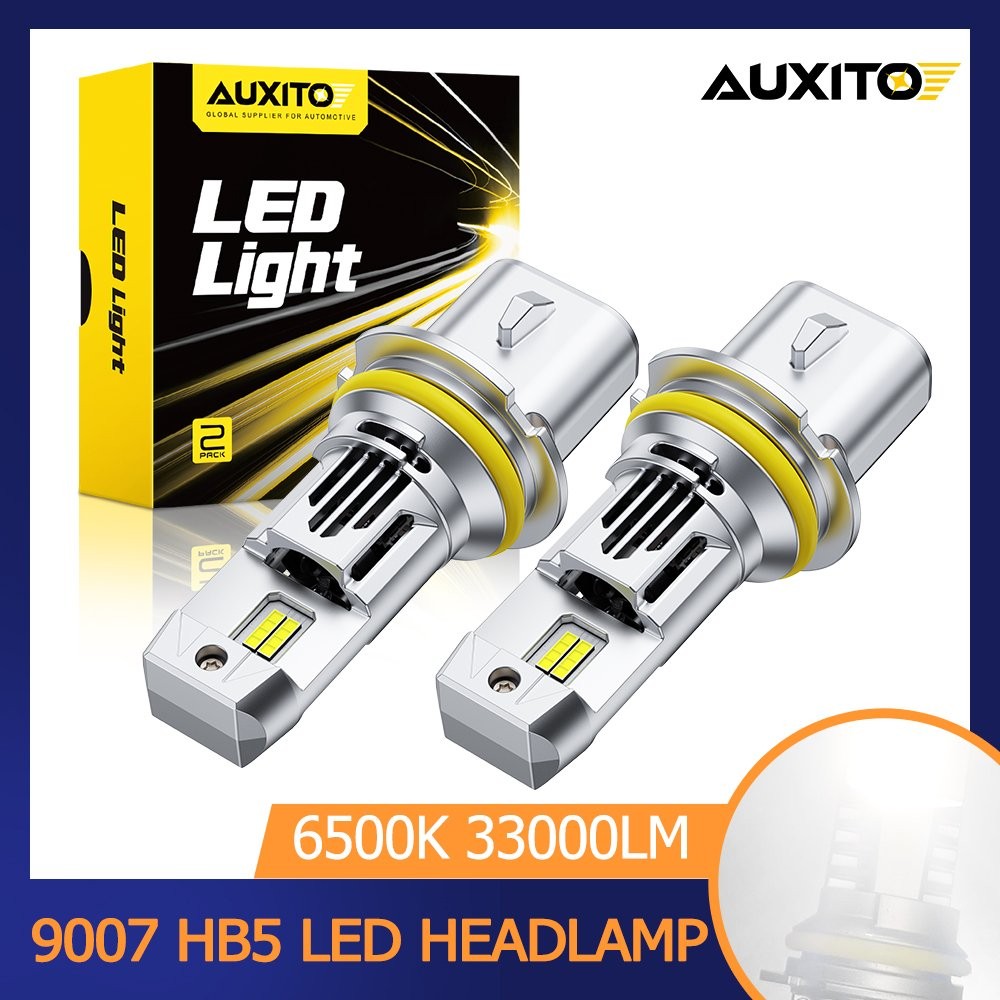 AUXITO 6500K White 9007 LED HB5 Headlight Super Bright High Beam Low 33000LM 2PC