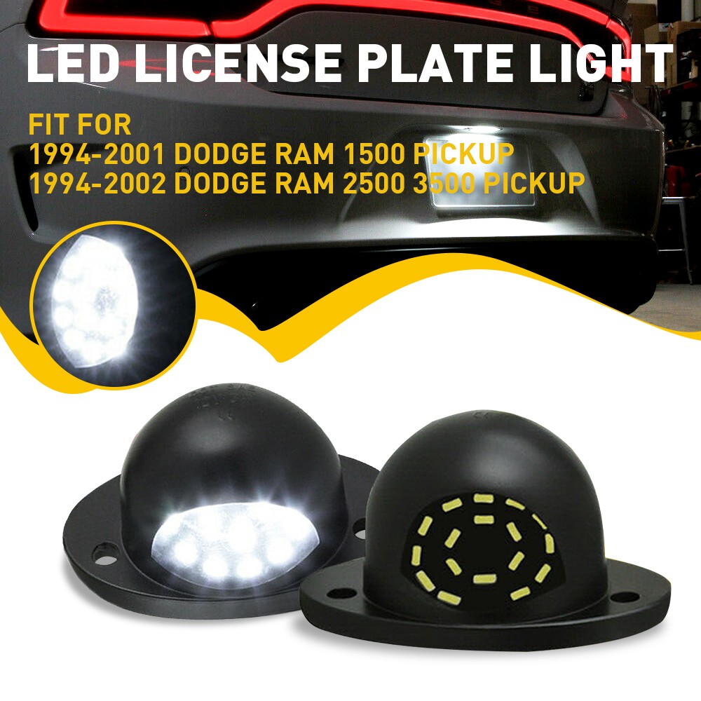 2X AUXITO White LED License Plate Light For 1994-2001 DODGE RAM 5500K 1000LM New