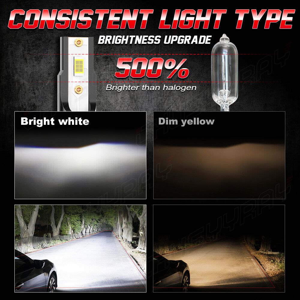 fit Chevrolet Volt 2011-2015 6000K 2X 9012 LED Headlight Bulbs High/Low Beam Set