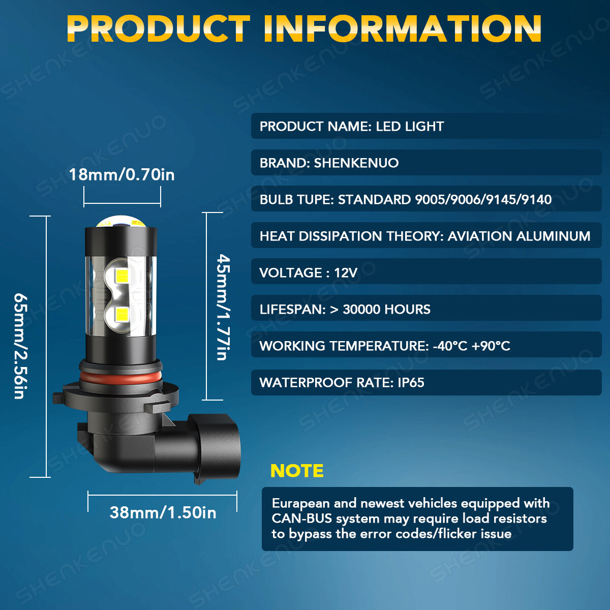 9008 H13 LED Headlight High/Low Beam + 9145 9140 H10 Fog Light Bulbs Combo Kit