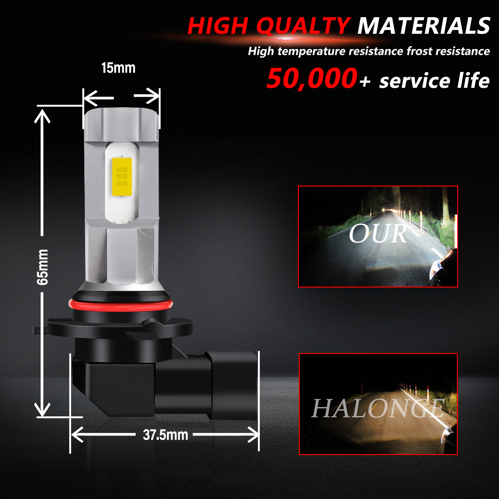 For Honda Pilot 2006-2017 2018 Combo LED Headlight High Low Bean Bulbs Kit 6000K