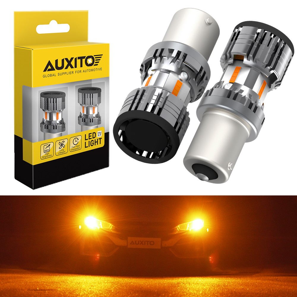 BAU15S LED Turn Signal Light Bulbs Kit PY21W Amber 2400LM Anti Hyper Flash NEW-2