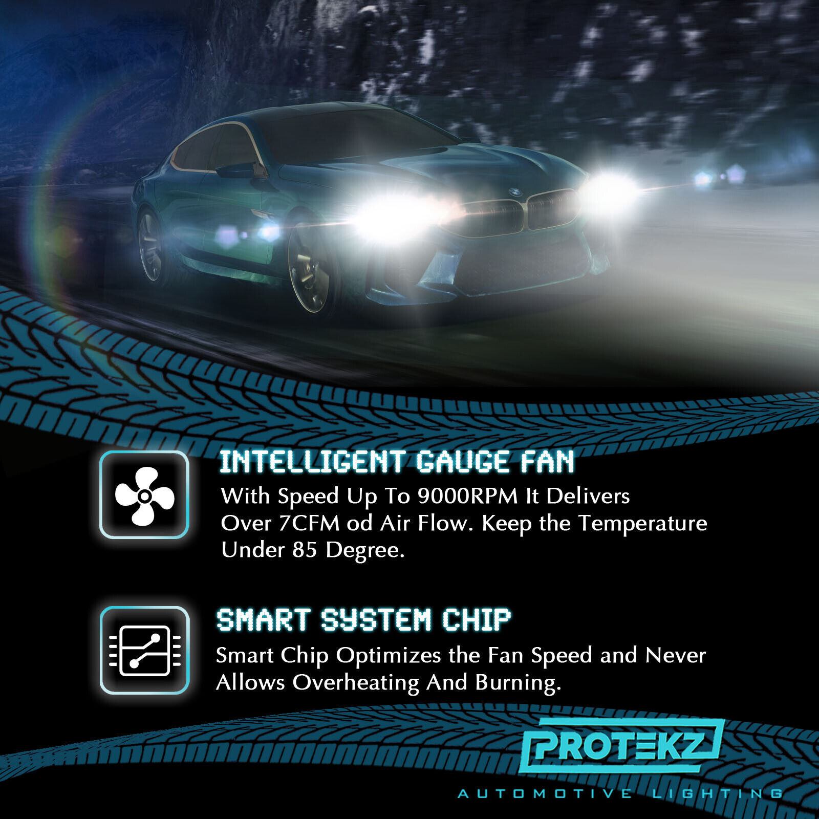 H11 LED Headlight Bulbs H8 H9 H16 Protekz 5 Years Warranty 60Days Free Return
