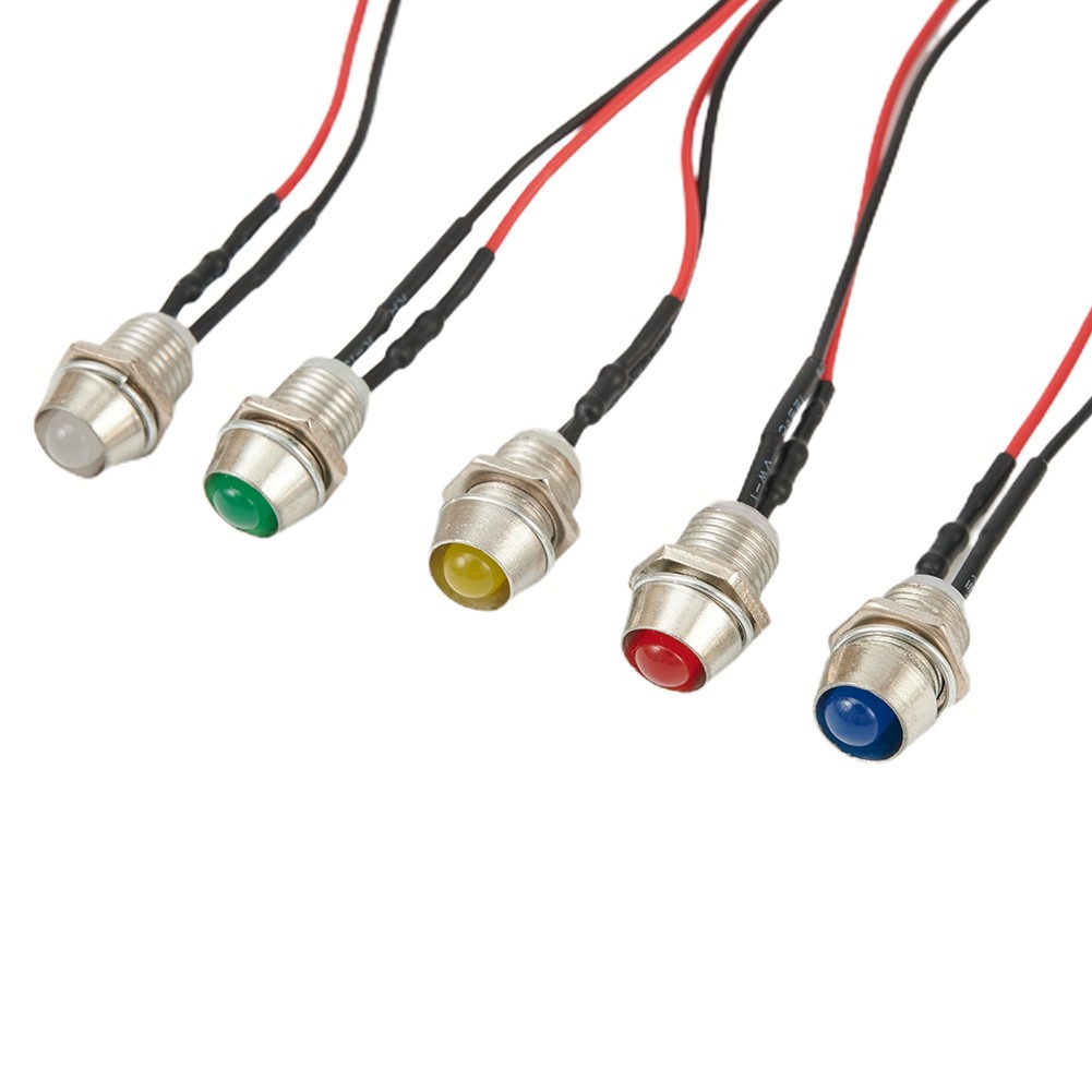 5pcs Auto LED Indicator Lights Dashboard Lamp 12V Driving Beam Luminous Bulb Set