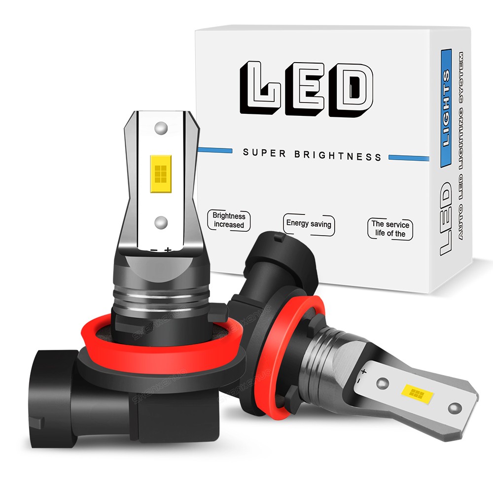 2-Sides NEW CSP H11 H9 LED Headlight Bulbs Low Beam Super Bright 40W 8000LM