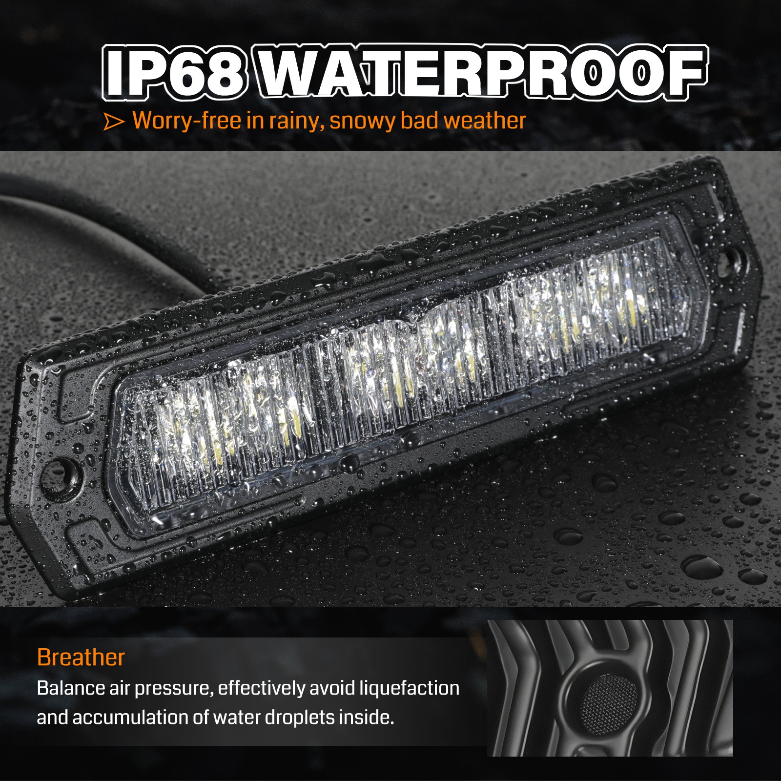 2Pcs 8″ 120W Cree LED Pods Light Bar Slim Flush Mount Flood Driving Off Road 4WD