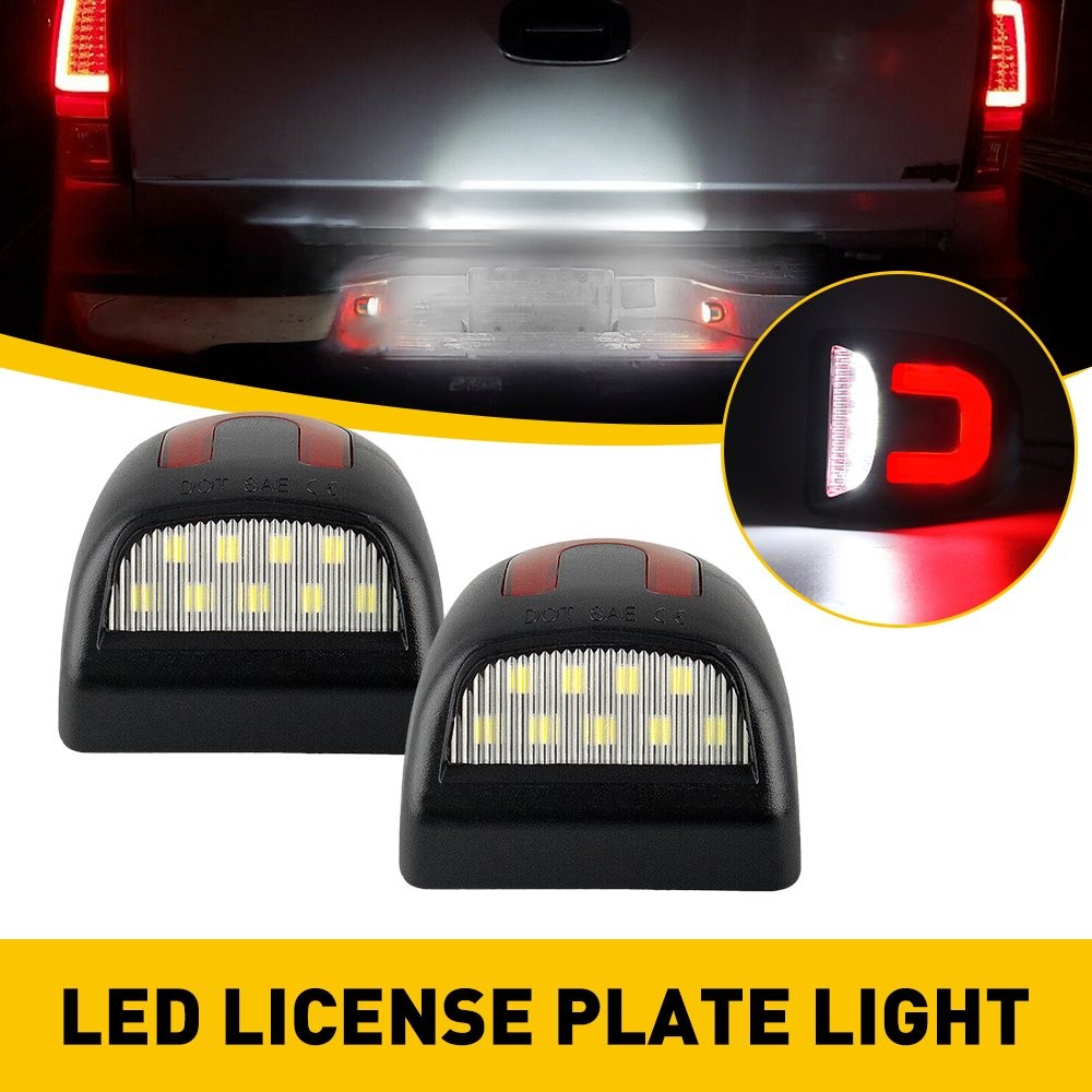 Fit Chevrolet Suburban Avalanche Tahoe 6000K LED White License Lights Plate 2Pcs