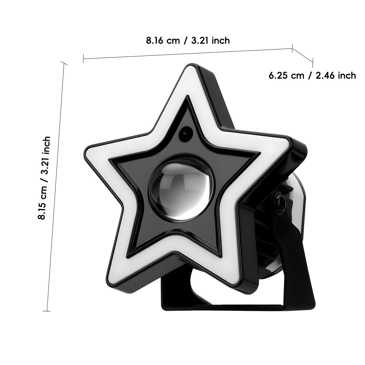 Motorcycle LED External Headlight Seven Color Star Shaped Front Spotlight