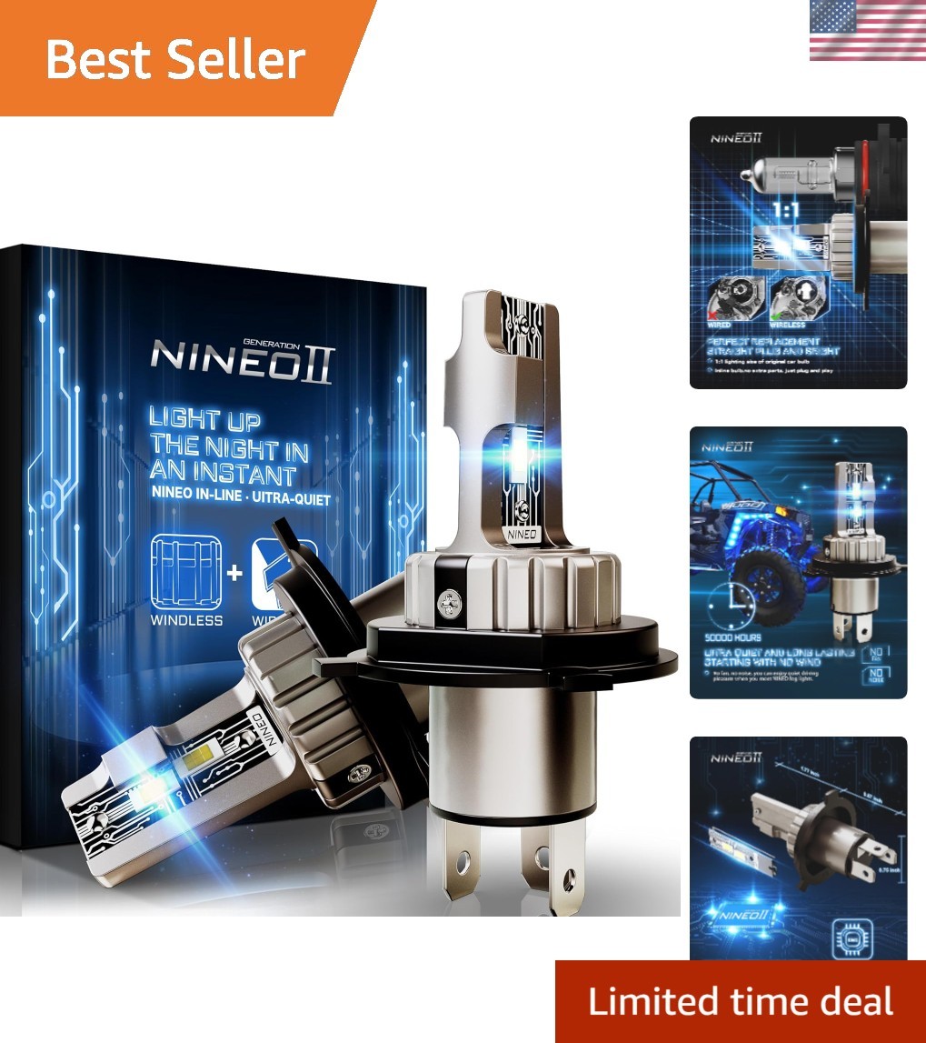 High-Performance H4 9003 Fog Lights – Easy Plug & Play, 50000 Hours Lifespan