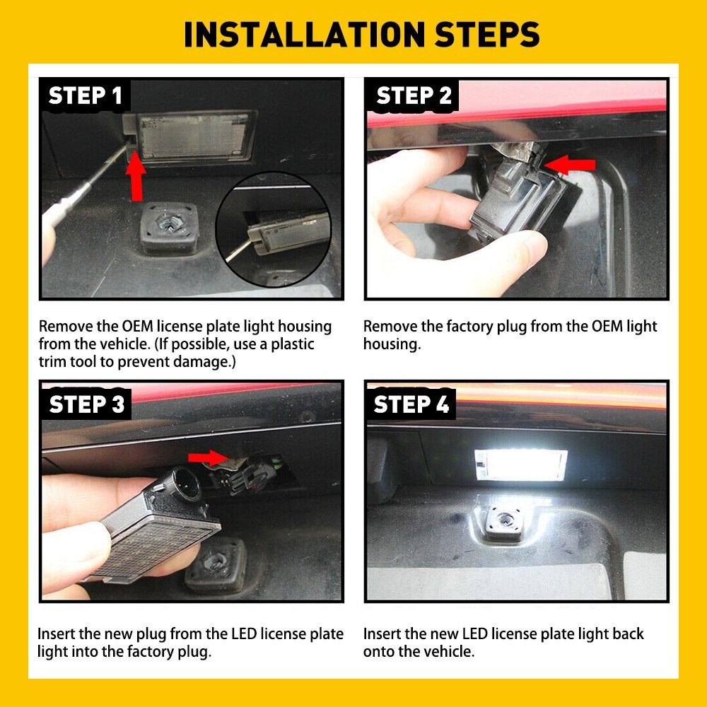2x LED License Plate Light Lamp SET „SUPER BRIGHT“ For 2014-2021 Dodge Durango