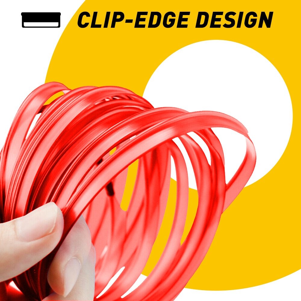 Red 5M Car Line Auto Interior LED Decor Atmosphere Light Wire Lamp Strip USB Kit