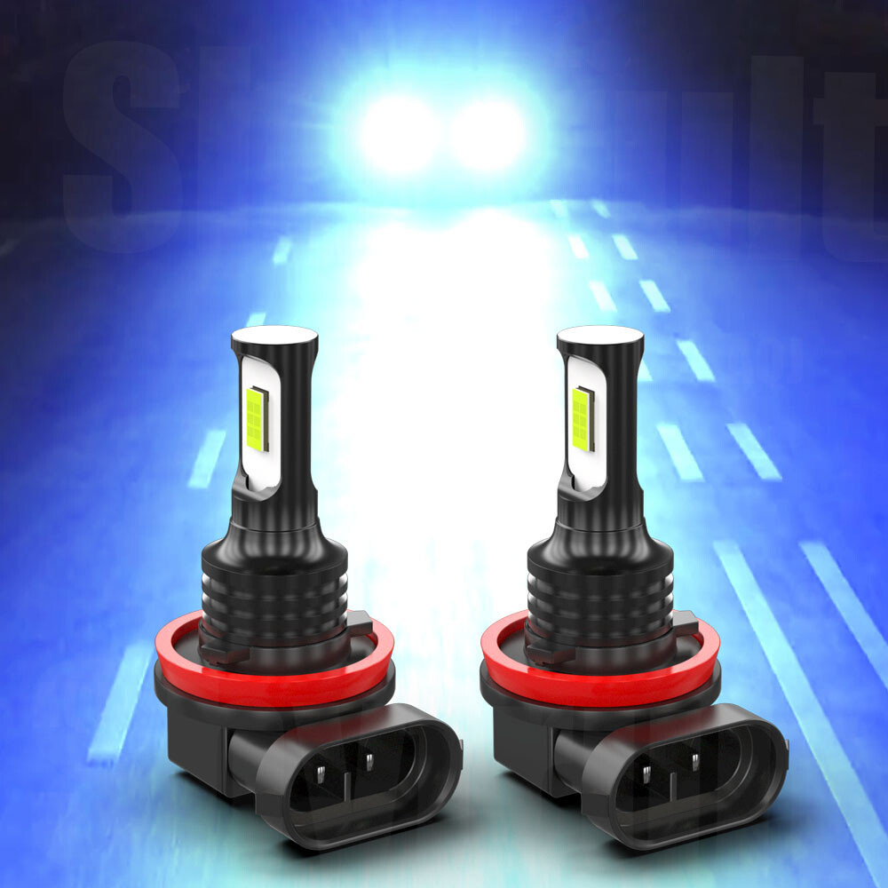 H11 LED Headlight Super Bright Bulbs Kit 8000K ICE-Blue 20000LM HIGH LOW Beam