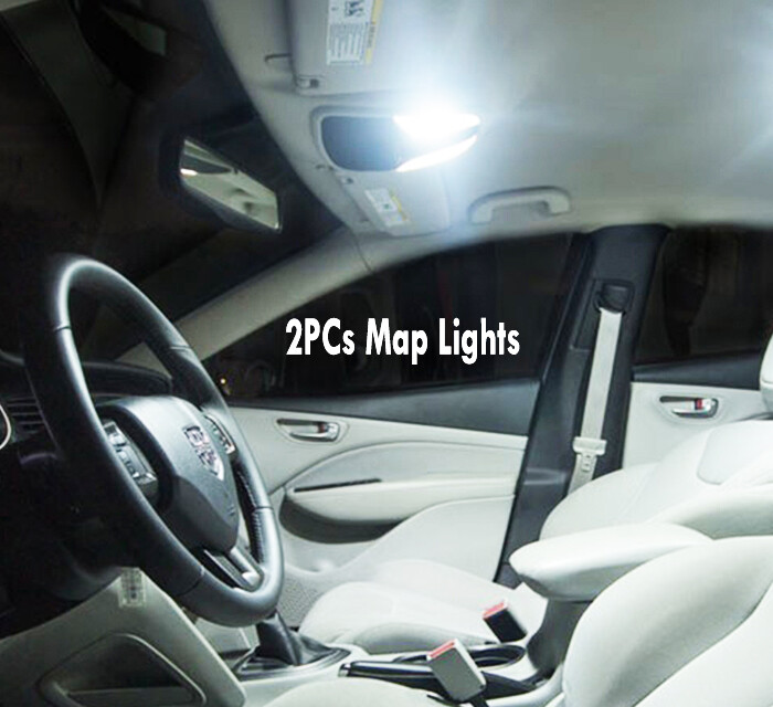 8Pc Canbus Error Free Interior LED White Light Bulb Kit for 2003-2006 Jaguar XKR