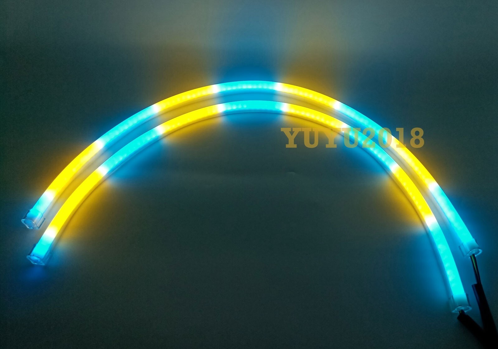 2*60cm LED strip Flow series Chasing RGB for headlight DRL Dream color signal